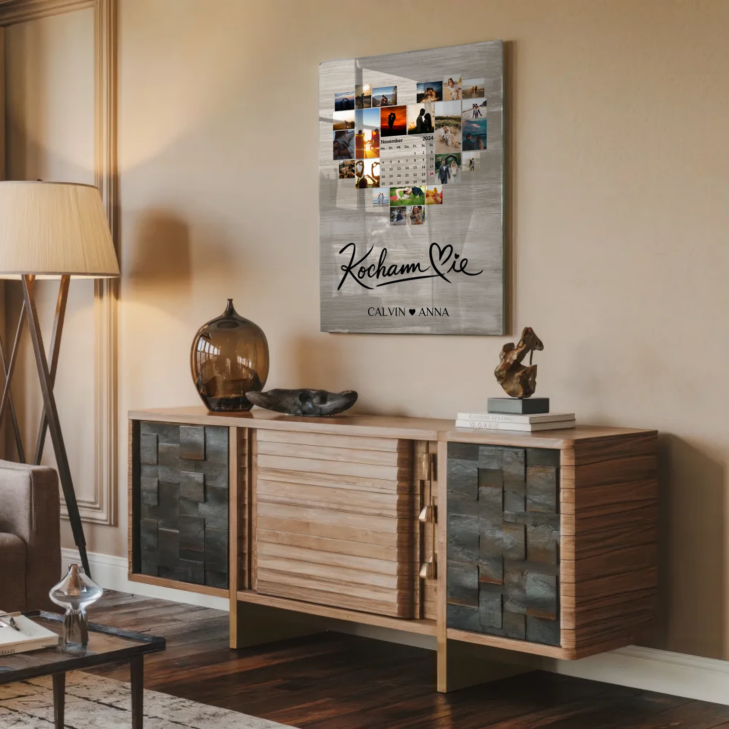 Paar Acrylglas Bild Fotocollage Kocham Cie Geschenk