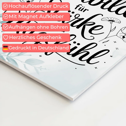 Magnet Poster Affirmation Ich bin Vorbild für Positivität