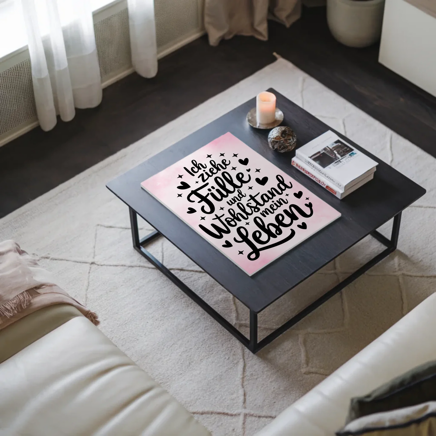 Magnet Poster mit Spruch Affirmation für Fülle und Wohlstand