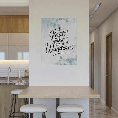 Magnetisches Sprüche Poster Affirmation Mut Wunder