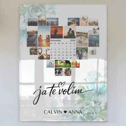 Paar Acrylglas Bild Personalisiert Fotocollage Ja Te Volim