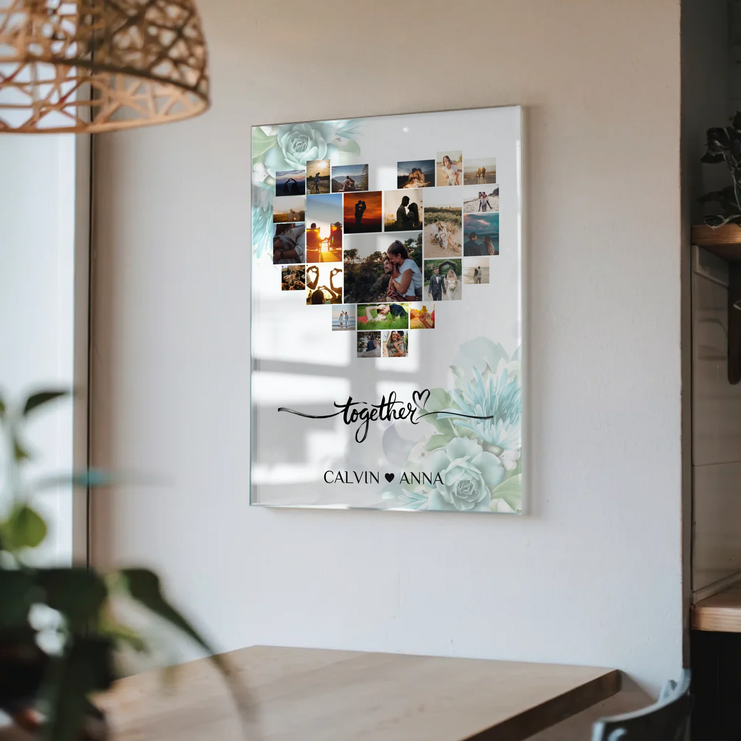 Paar Acrylglas Bild Fotocollage Together gestalten