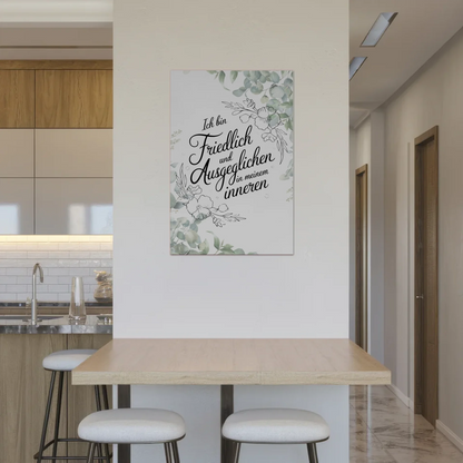 Affirmation Magnet Poster - Positiv: Ich bin friedlich