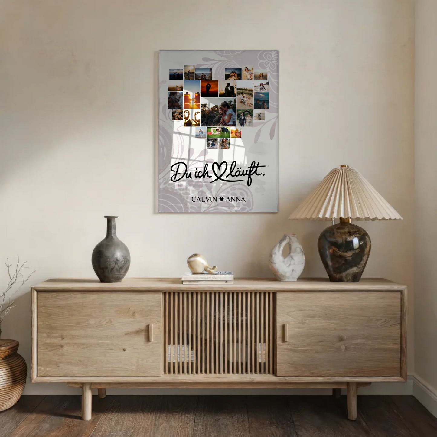 Paar Acrylglas Bild Personalisiert Fotocollage Du Ich Läuft