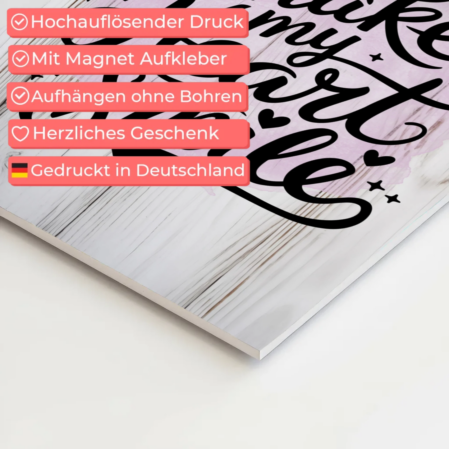 Magnet Poster mit Spruch You Make My Heart Smile