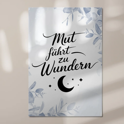 Magnetisches Sprüche Poster Affirmation Mut Wunder Fotoboard