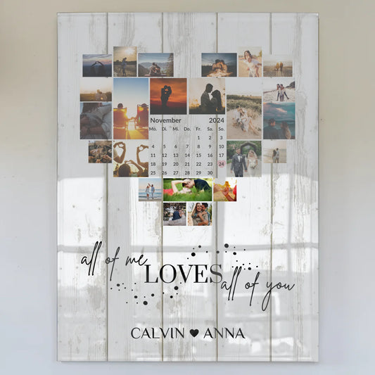 Personalisiertes Acrylglas Bild Liebe Fotocollage Wandbild