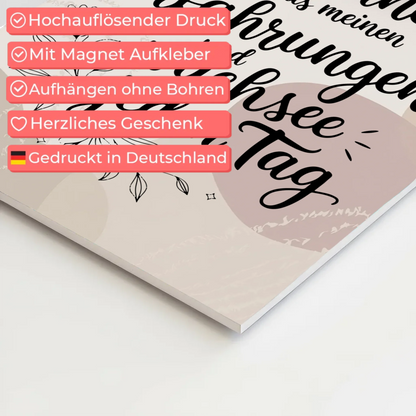 Affirmation Magnet Poster Spruch Ich lerne und wachse
