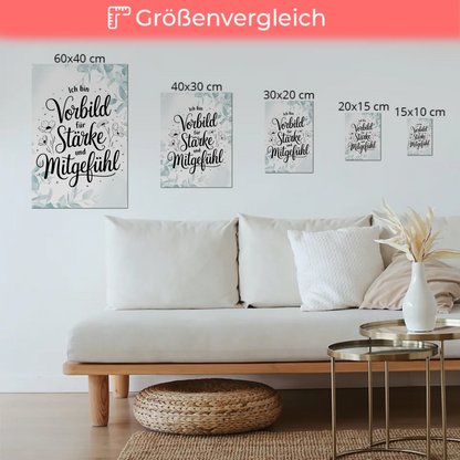 Magnet Poster Affirmation Ich bin Vorbild für Positivität