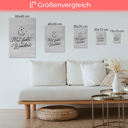 Spruch Affirmation Magnet Wandbild Mut Positiv Wundern