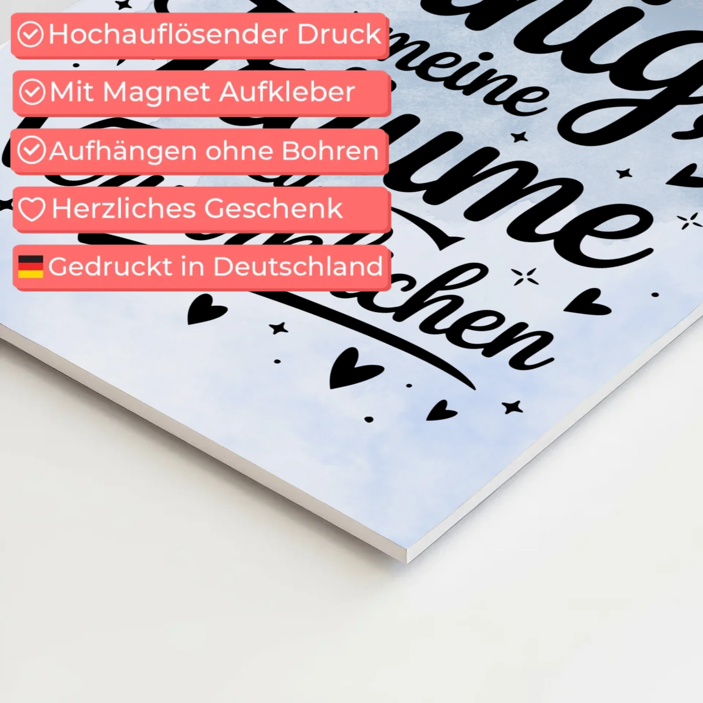 Magnet Poster mit Spruch Affirmation Positiv Träume