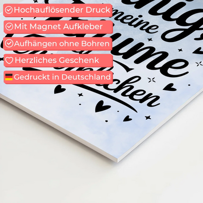 Magnet Poster mit Spruch Affirmation Positiv Träume