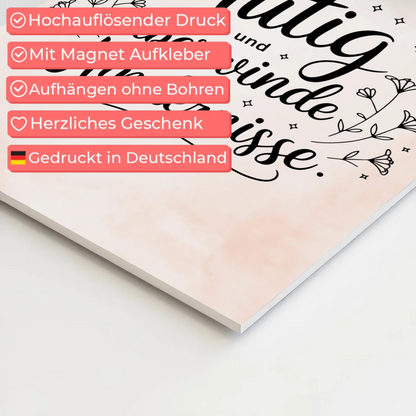 Affirmation Magnet Wandbild Ich bin mutig und stark