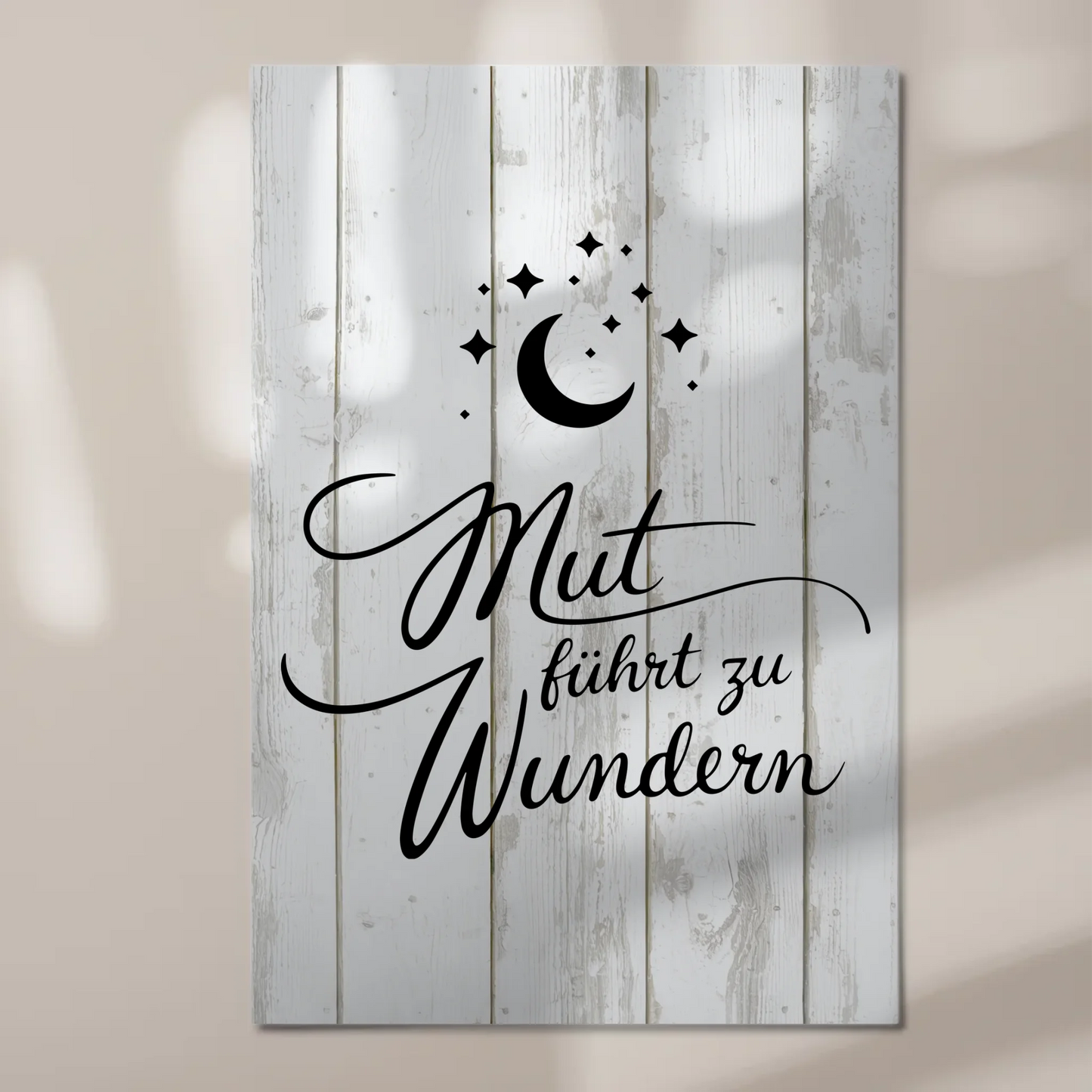 Affirmation Magnet Wandbild Mut führt zu Wundern