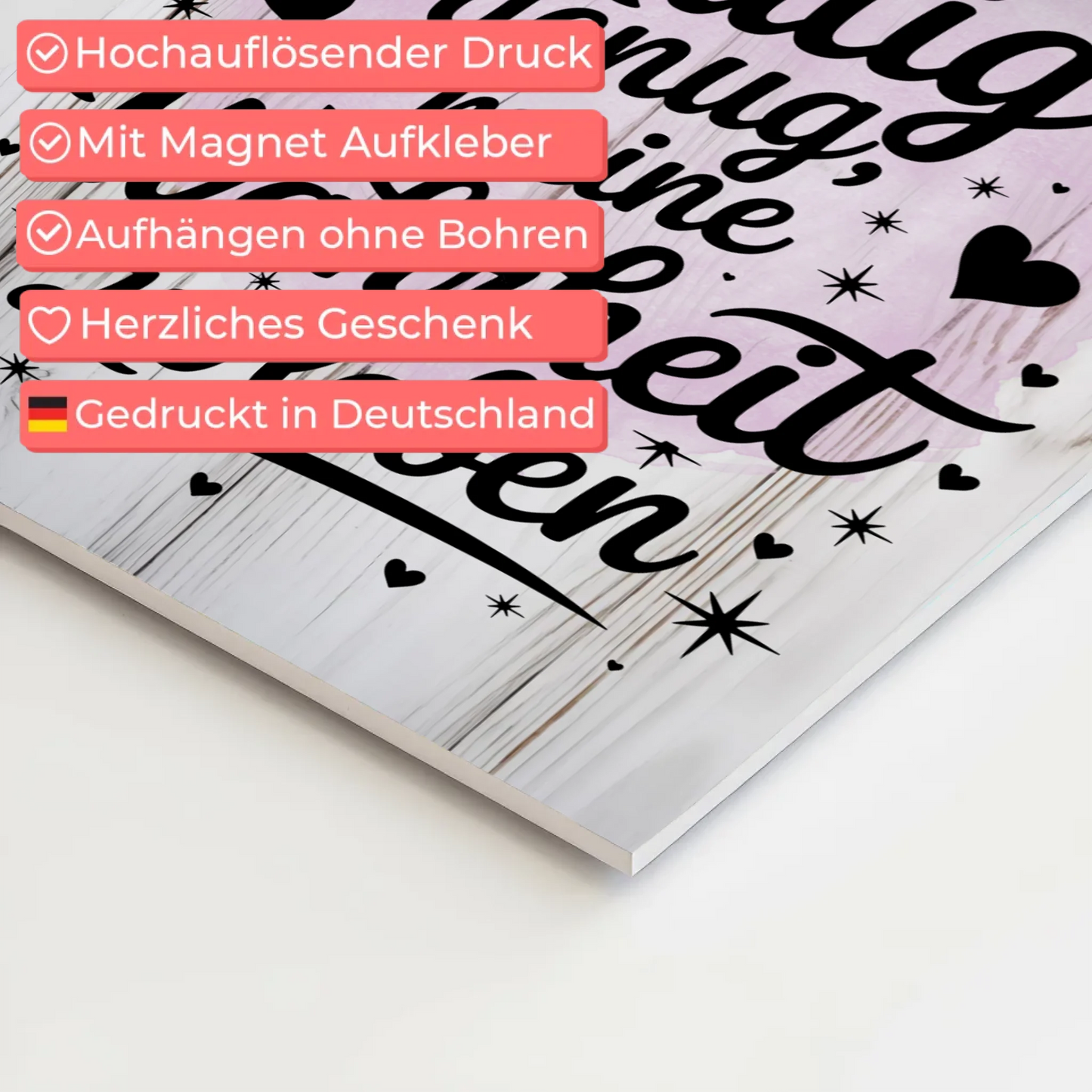 Affirmation Magnet Poster - Ich bin mutig, positiv leben