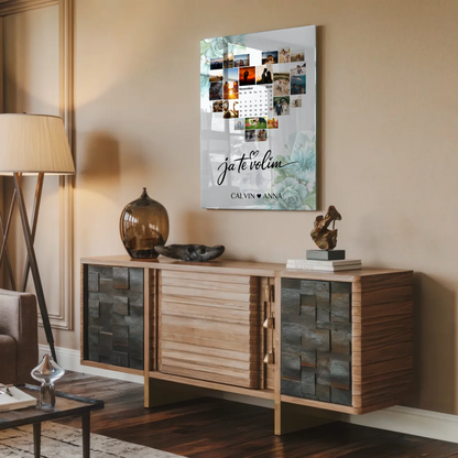 Paar Acrylglas Bild Personalisiert Fotocollage Ja Te Volim