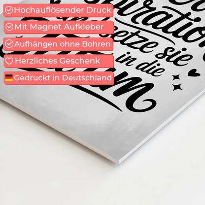 Affirmation Magnet Wandbild Positiv mit Spruch Inspiration