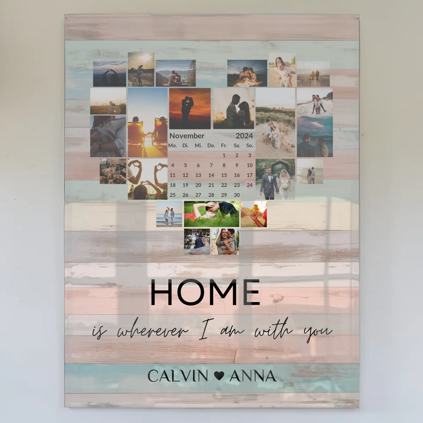 Acrylglas Bild Paare Fotocollage Home Is Wherever I Am