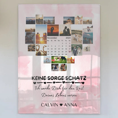 Acrylglas Bild Liebe Fotocollage Ewig Nerven Schatz