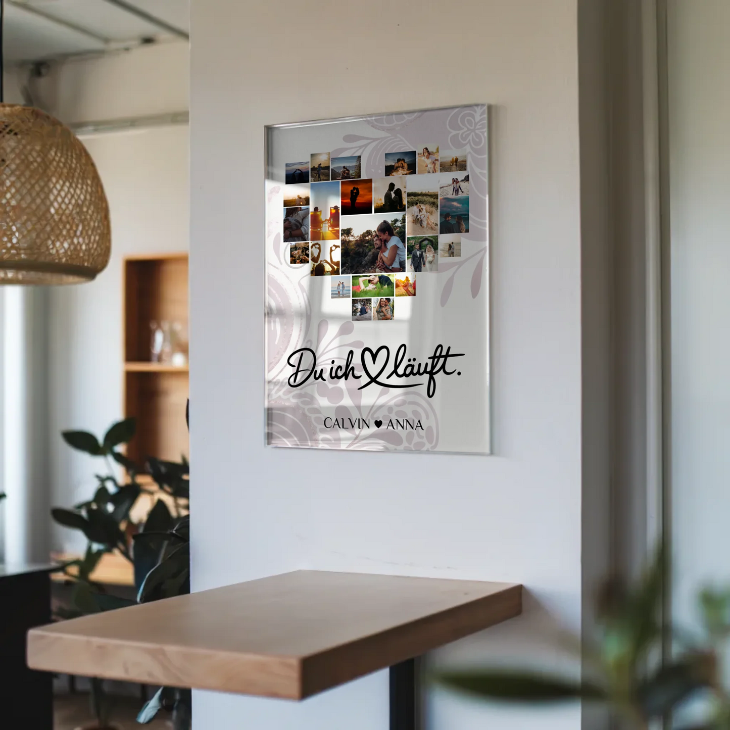 Paar Acrylglas Bild Personalisiert Fotocollage Du Ich Läuft