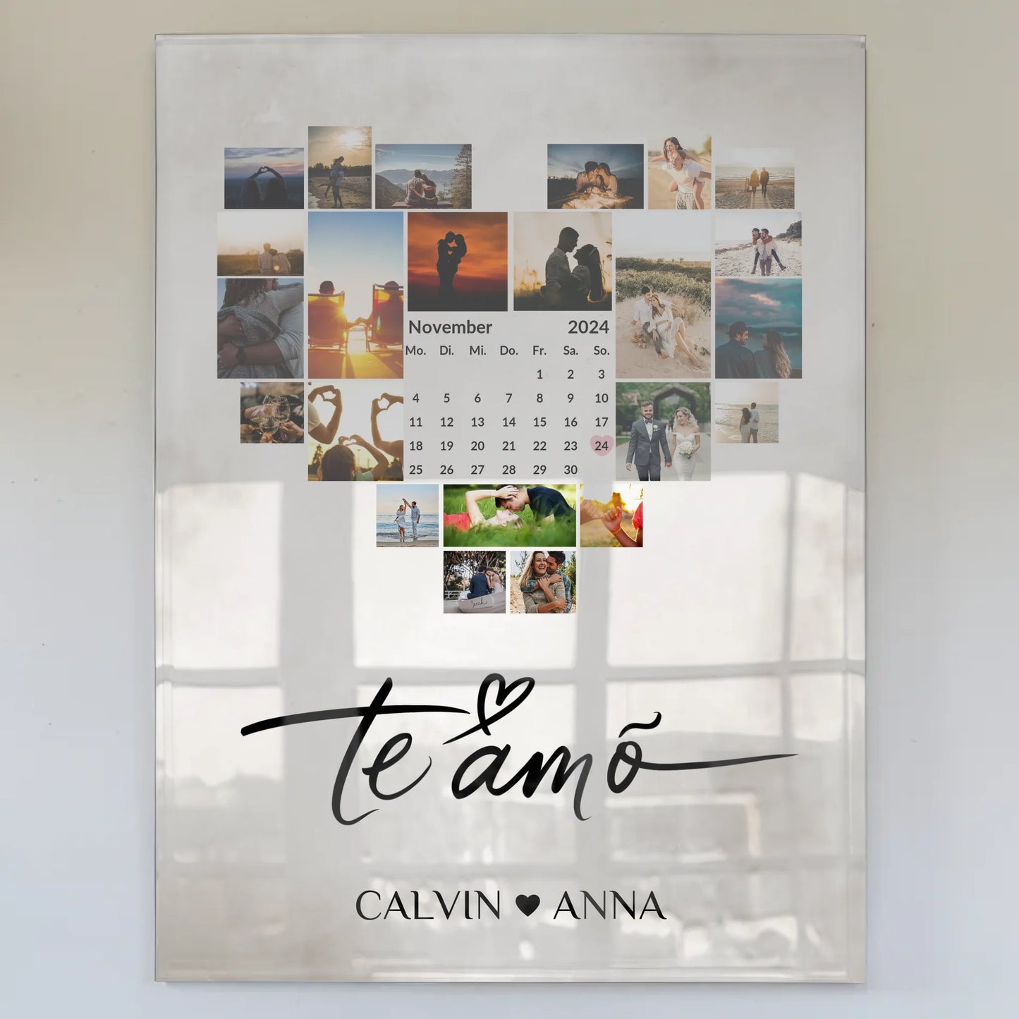 Personalisiertes Acrylglas Bild Fotocollage Te Amo