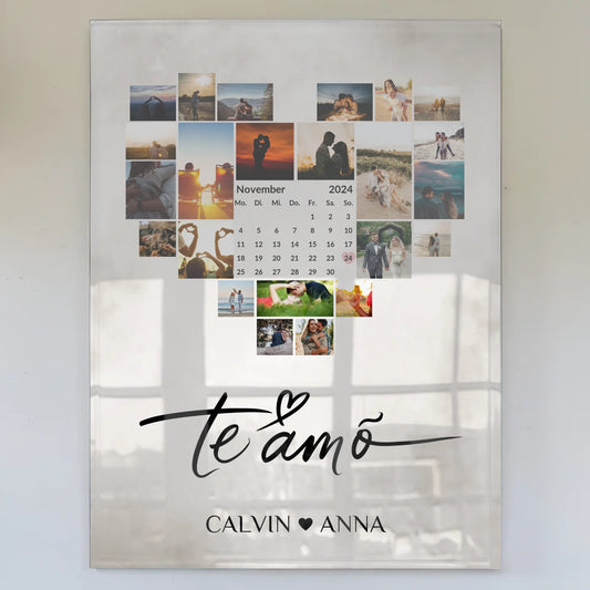 Personalisiertes Acrylglas Bild Fotocollage Te Amo