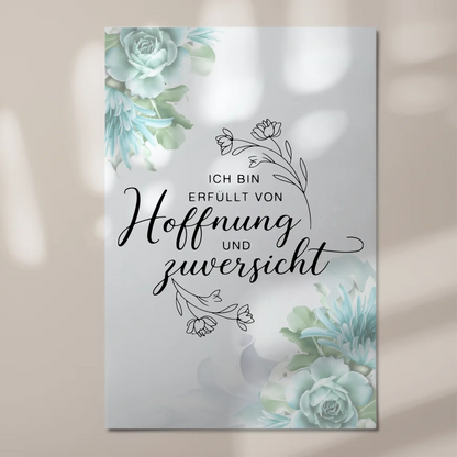 Affirmation Magnet Poster - Positiv: Hoffnung & Zuversicht