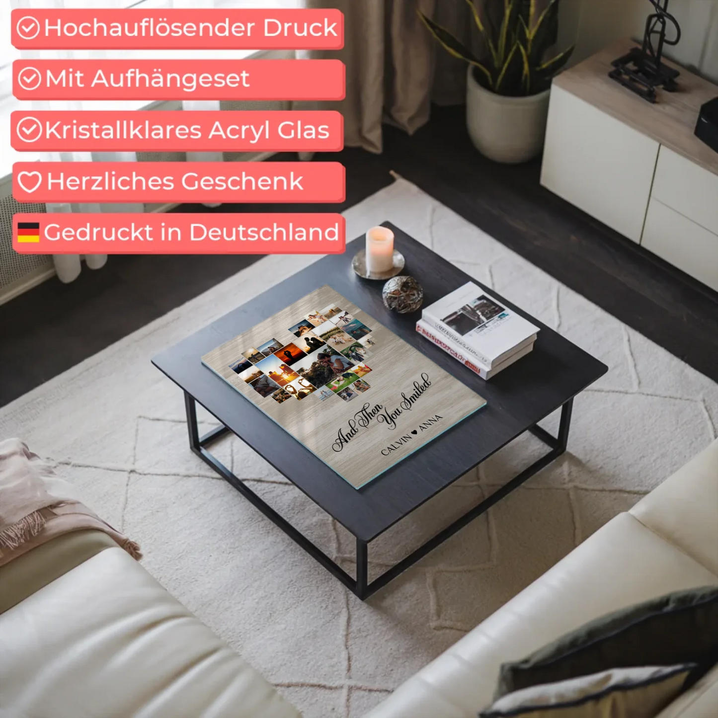 Acrylglas Bild Liebe Fotocollage All Of Me Loves You