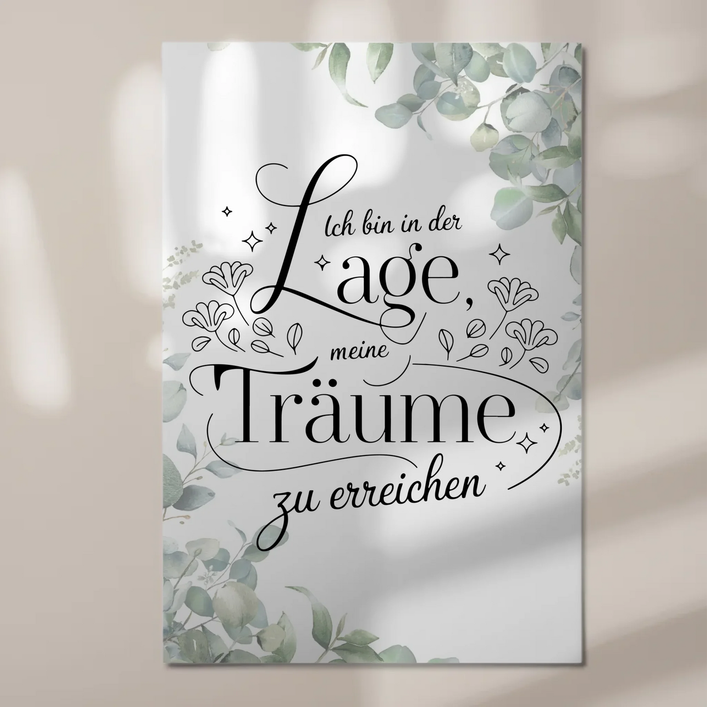 Affirmation Magnet Wandbild Positiv Spruch Träume Erreichen