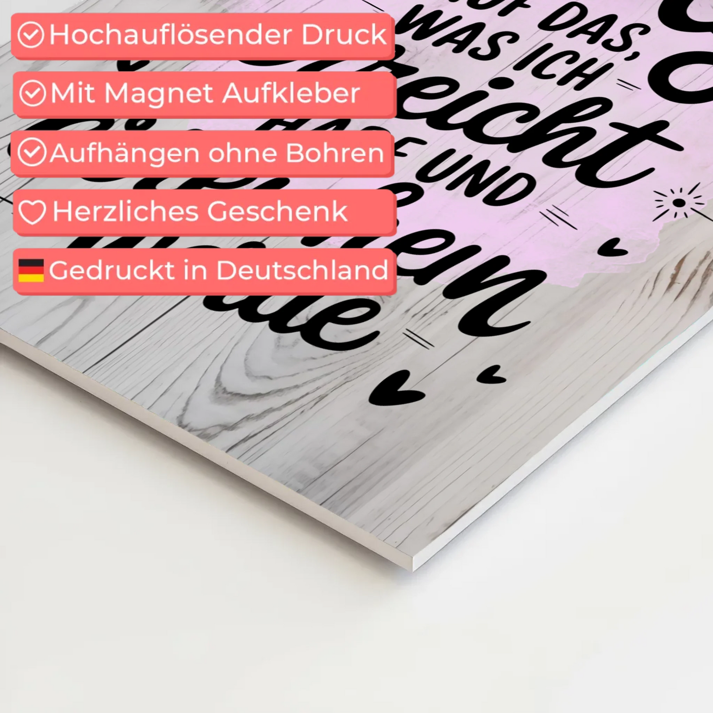 Affirmation Magnet Wandbild Ich bin stolz auf Erfolge