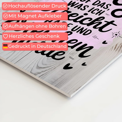 Affirmation Magnet Wandbild Ich bin stolz auf Erfolge