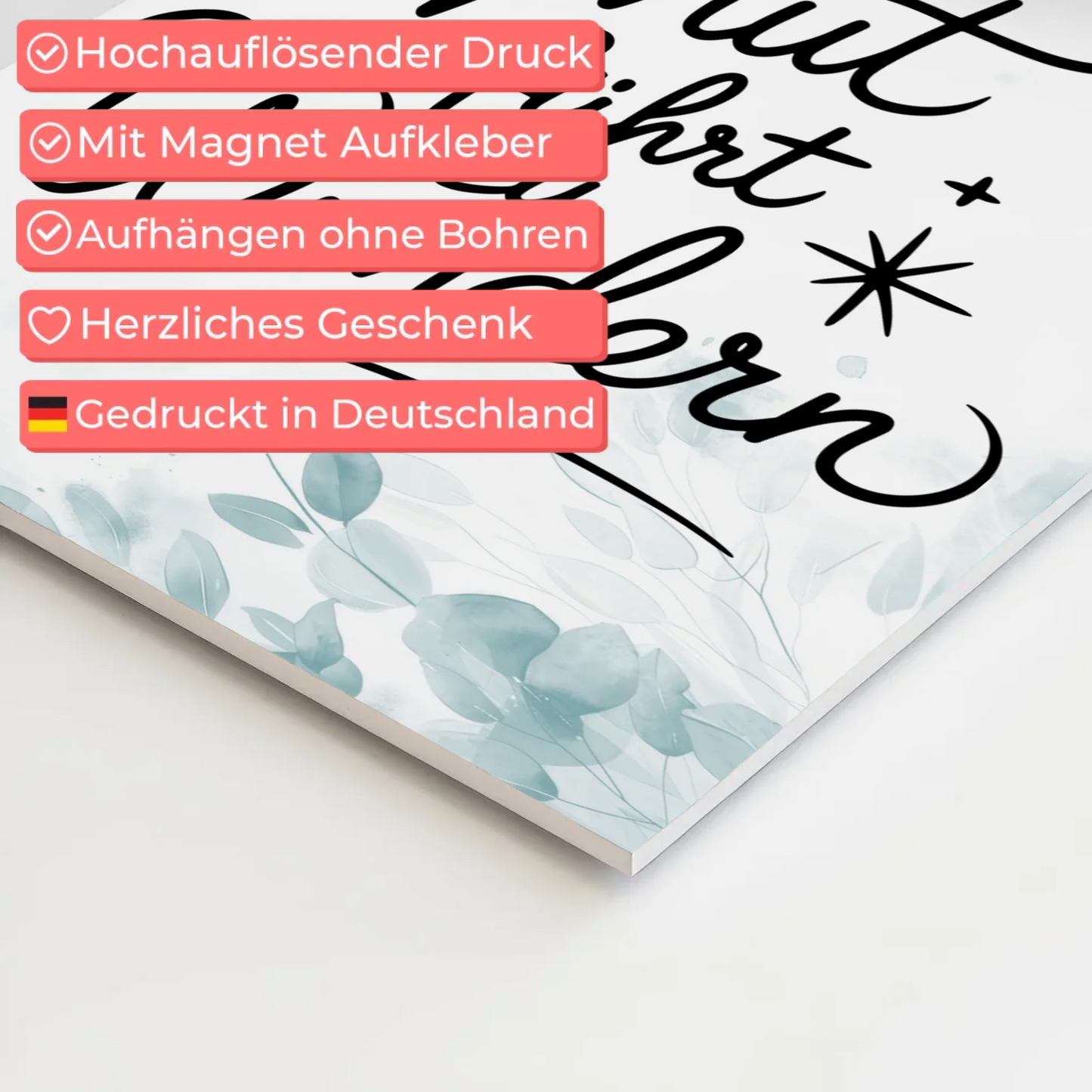 Magnetisches Sprüche Poster Affirmation Mut Wunder