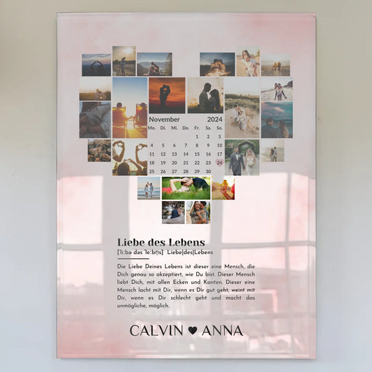 Paar Acrylglas Bild Fotocollage Definition Liebe Personalisiert