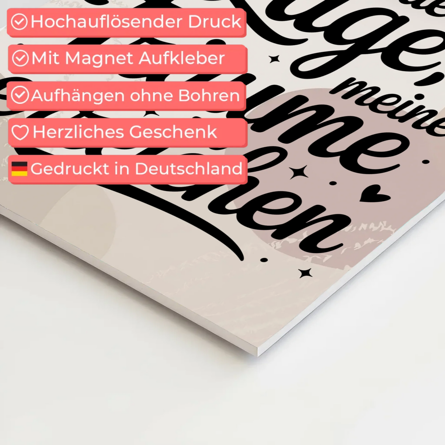 Sprüche Poster Magnetisch Affirmation Träume Erreichen