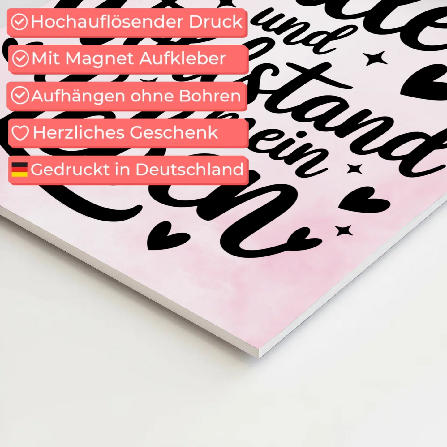 Magnet Poster mit Spruch Affirmation für Fülle und Wohlstand