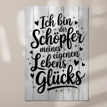 Affirmation Magnet Poster Spruch Ich bin der Schöpfer