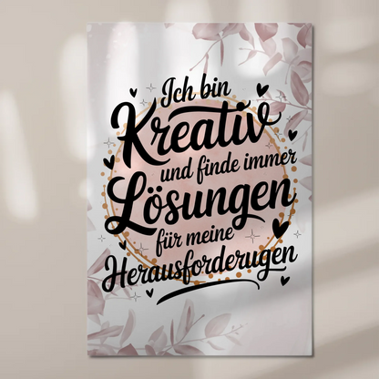Magnet Poster mit Spruch Affirmation Positiv Kreativ