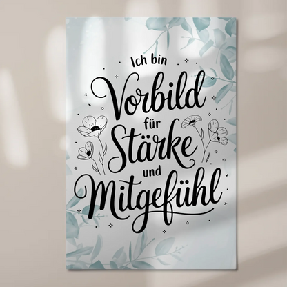 Magnet Poster Affirmation Ich bin Vorbild für Positivität