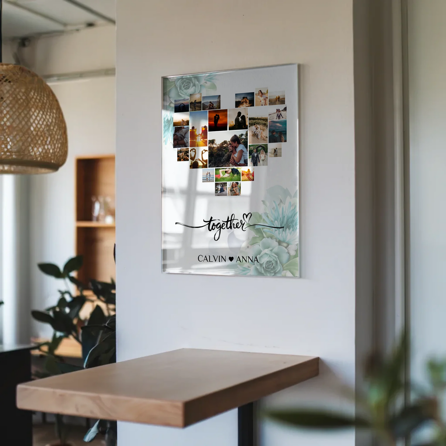 Paar Acrylglas Bild Fotocollage Together gestalten