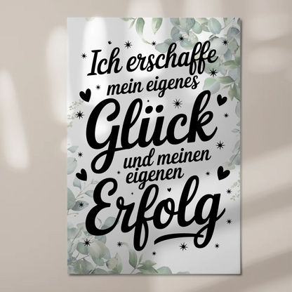 Affirmation Magnet Wandbild - Dein Glück und Erfolg