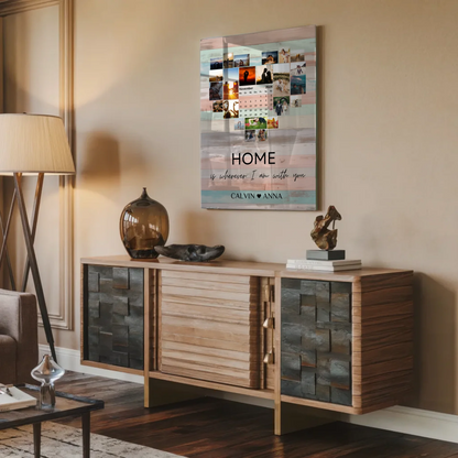 Acrylglas Bild Paare Fotocollage Home Is Wherever I Am