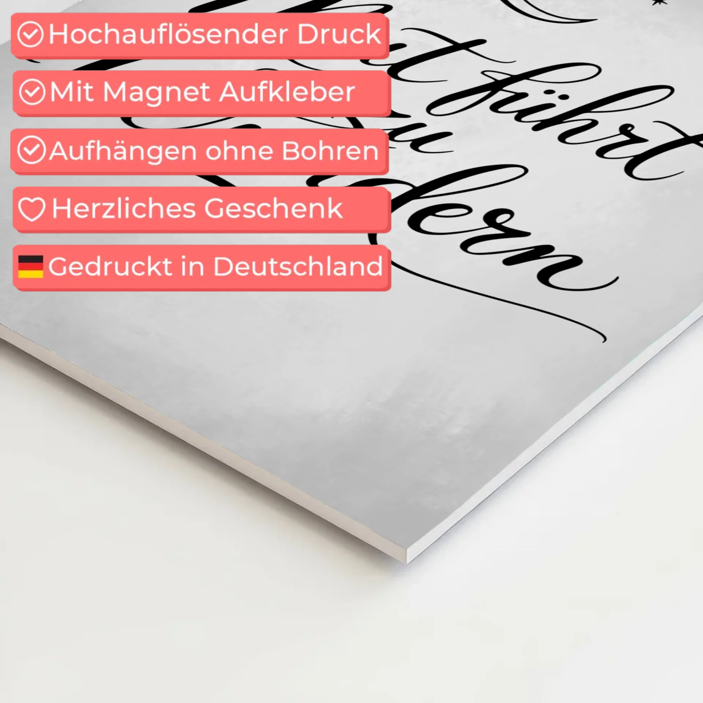 Affirmation Magnet Poster Mut führt zu Wundern positiv