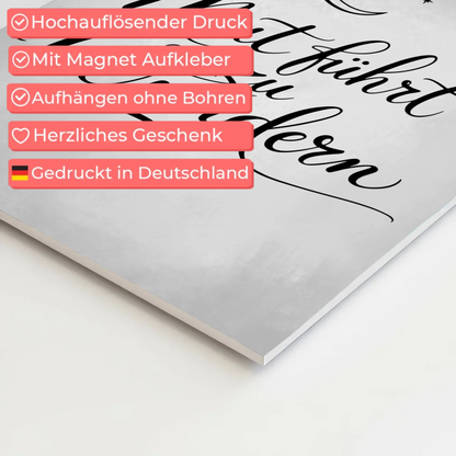 Affirmation Magnet Poster Mut führt zu Wundern positiv