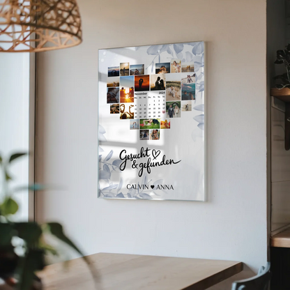 Personalisiertes Acrylglas Bild Liebe Fotocollage