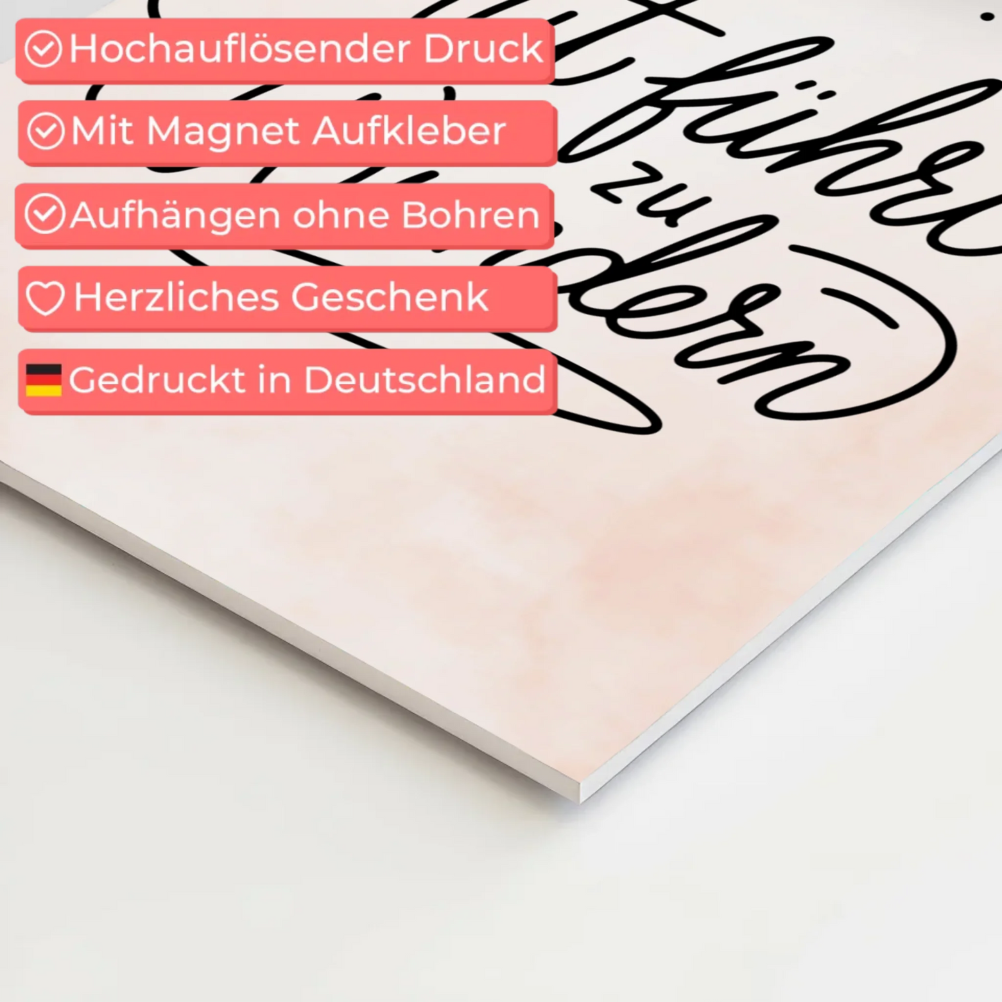 Magnetisches Wandbild Spruch Affirmation Mut Wunder