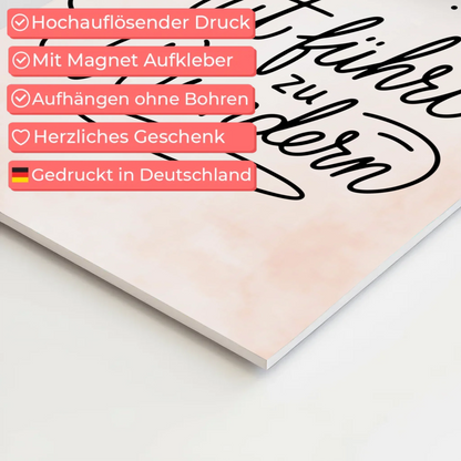 Magnetisches Wandbild Spruch Affirmation Mut Wunder