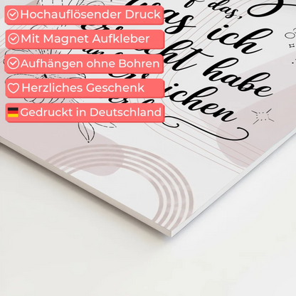 Affirmation Magnet Poster Spruch Ich bin stolz auf mich