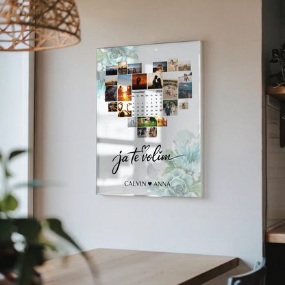 Paar Acrylglas Bild Personalisiert Fotocollage Ja Te Volim