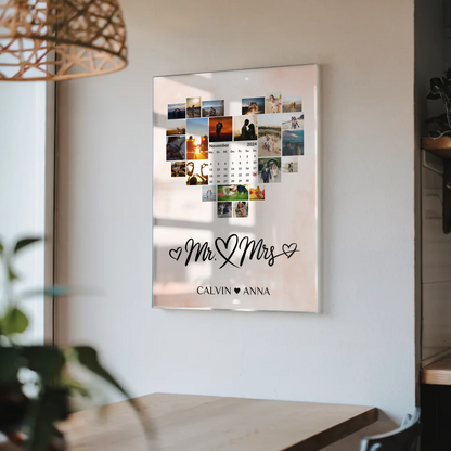 Personalisiertes Paar Acrylglas Bild Fotocollage Mr Mrs