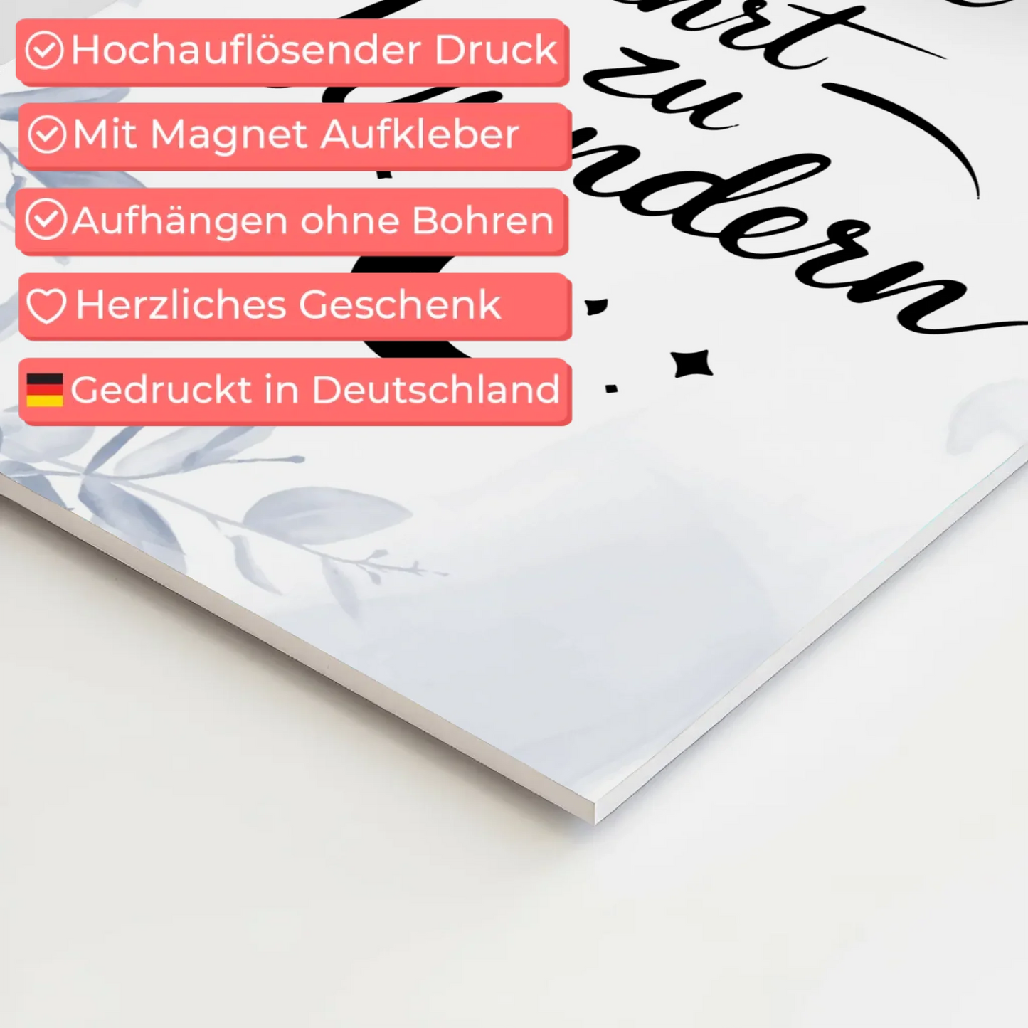 Magnetisches Sprüche Poster Affirmation Mut Wunder Fotoboard